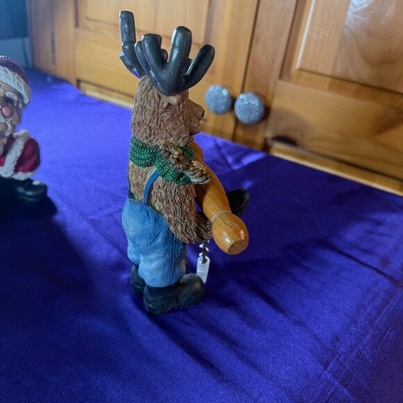 VTG 📌Santa Claus Wine Bottle Holder & Reindeer With Opener - Picture 8 of 11